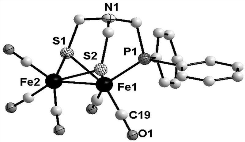 一种单膦取代桥连氮杂丙烷桥铁铁氢化酶模型物及其合成方法和应用